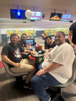People enjoying bowl-a-thon 2024