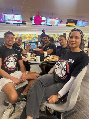 People enjoying bowl-a-thon 2024