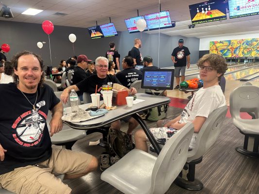 People enjoying bowl-a-thon 2024