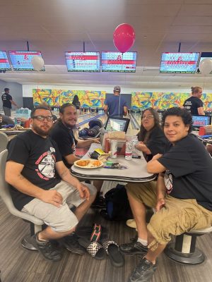 People enjoying bowl-a-thon 2024