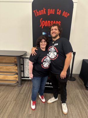 Charlene and Anthony enjoying bowl-a-thon
