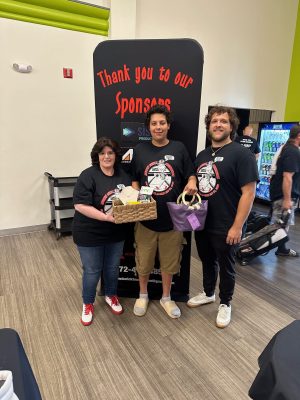 People enjoying bowl-a-thon 2024